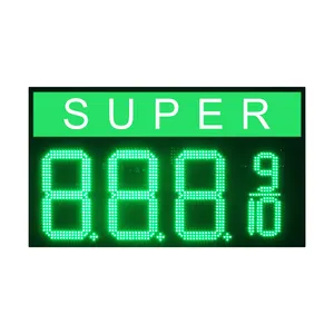 Petrol Regular Super Diesel RF/LCD Remote Gas Station Oil Price Changer 7 Segment Display Cabinet Electronic LED Scoreboard