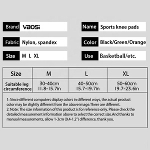 VBOSi 0067 Supporto per Ginocchio Personalizzato in Nylon Elastico, Protezione Completa per Sport, Basket, Baseball - Product Image 6
