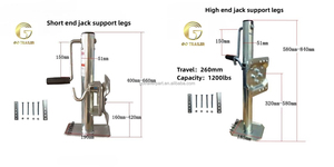 Gato de remolque de 1200LBS, Gato de extremo corto, patas de soporte, mango lateral, remolque de doble <span class=keywords><strong>rueda</strong></span>, <span class=keywords><strong>rueda</strong></span> <span class=keywords><strong>Jockey</strong></span> <span class=keywords><strong>para</strong></span> <span class=keywords><strong>caravana</strong></span> - Product Image 3