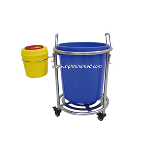 Ziekenhuis Roestvrijstalen Wasgoed Verzamelen Trolley Dressing Dispenser Medicijnkar Met Vergrendelingswielen - Product Image 3