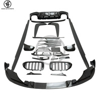 Nouveaux kits de carrosserie de conversion automobile en fibre de carbone sèche brillante à tissage sergé pour Série 5 F90 M5 : Diffuseur, Spoiler, Coque de rétroviseur, Bas de caisse