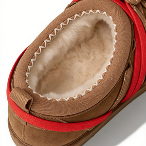 Pantofole Invernali da Donna Personalizzabili <span class=keywords><strong>con</strong></span> Logo, Fodera in Pile, Cinturino <span class=keywords><strong>Elastico</strong></span> e Suola Antiscivolo in EVA per Uso Casual - Product Image 4