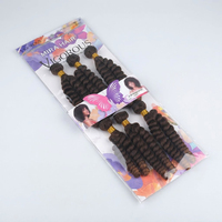 Extensions de cheveux bouclés en spirale 6X French Loose Wave Weft, 14 pouces, pré-étirées, mèches à tisser bouclées à la française, fibre semi-proteinée