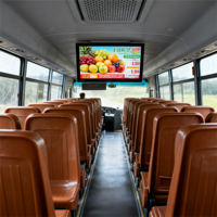 Autobús de enlace del aeropuerto de 24 pulgadas y 27 pulgadas, pantalla de autobús de techo, entrada AV/HD-MI, pantalla de visualización de vídeo LCD para vehículo, Monitor Lcd de autobús