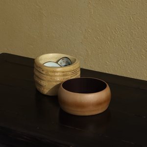 Handmade Round Bamboo <b>Teacup</b> Washer Fruit Plate Bowl Dessert Plate Natural Craft Home Decoration - Product Image 1
