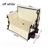 Chariot de camping HC HC-642, chariot pliable multifonctionnel portable, siège inclinable pour enfants, canapé d'extérieur, chariot de courses pliable