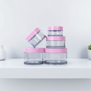 1oz 4oz 200ml 300ml Thick-Wall White Wide-Mouth PET Cosmetic Screw Top <b>Containers</b> with Gold Cap for Eye Cream - Product Image 2