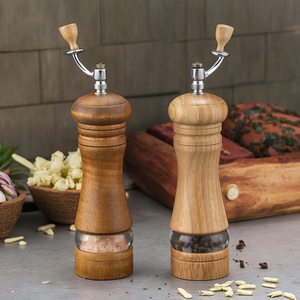 Juego de Molinillos Manuales de Sal y Pimienta de 6 Pulgadas, Botella de Madera Sólida <span class=keywords><strong>para</strong></span> Especias Recién Molidas, <span class=keywords><strong>para</strong></span> Uso en el Hogar, Cocina y Restaurante - Product Image 2