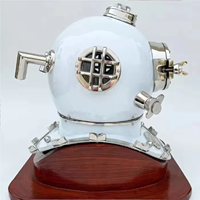 Vintage dix-huit pouces marine Mark V blanc Divers casque Antique Morse plongée en haute mer produit sportif promotionnel
