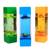 Bouteille de liquide sensoriel en acrylique personnalisée, minuteur, fidget, sablier à huile, apaisant, anti-stress, pour cadeaux promotionnels et festifs