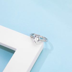 Joyería fina permanente <span class=keywords><strong>14</strong></span> quilates Au585 oro amarillo Real D Color VVS corte redondo 1CT moissanite <span class=keywords><strong>diamante</strong></span> anillo <span class=keywords><strong>de</strong></span> oro <span class=keywords><strong>precio</strong></span> al por mayor - Product Image 4