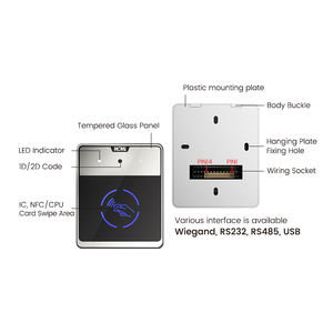 Wiegand-controlador de acceso inteligente 1D 2D IC /NFC, lector de código <span class=keywords><strong>QR</strong></span> dinámico, controlador de acceso de código <span class=keywords><strong>QR</strong></span> - Product Image 3