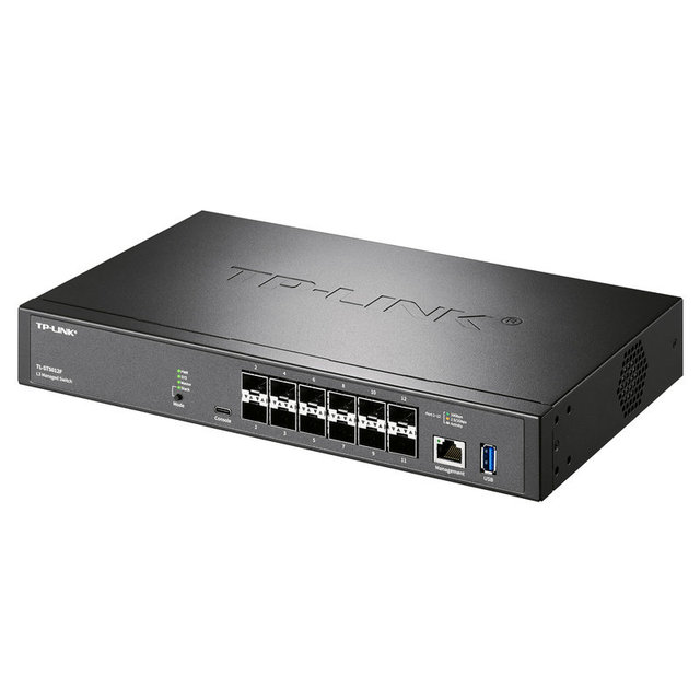 TP-LINK TL-ST5012F 10Gbps All 10-Gigabit Three-Layer Network Management Switch 12 Optical SFP Ports VLAN Dynamic Management
