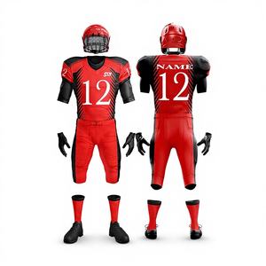 زي رياضي مخصص لكرة القدم الأمريكية والرجبي، قميص تدريب قصير الأكمام للفرق، بدلة رياضية بطباعة رقمية مرنة - Product Image 1