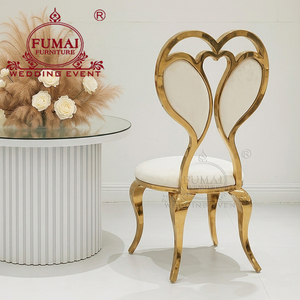 European Style Hotel <b>Chair</b> with White Foam Cushion Gold Wood Frame Open <b>Back</b> Saber Leg Indoor Commercial Furniture - Product Image 3