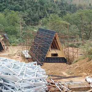 <span class=keywords><strong>Bungalow</strong></span> casa prefabbricata a telaio in legno case prefabbricate kit di cabina set campeggio casa prefabbricata manometro in acciaio - Product Image 3