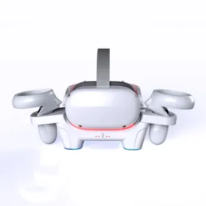 Dok pengisian daya untuk ocular 3 Set dudukan stasiun pengisian daya untuk Quest 2 Headset Vr Display Holder dan pengontrol