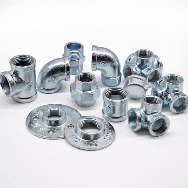 Clamp Pipe Fittings Malleable Cast Iron 90 Degree High Quality Galvanized Surface Corrosion-resistant