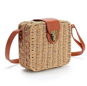 Handwoven Paper Shoulder <strong>Bag</strong> Women Straw Beach Clutch <strong>Bag</strong>, <strong>Crotchet</strong> Messenger <strong>Bag</strong> - Product Image 1