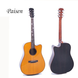 <span class=keywords><strong>Guitare</strong></span> acoustique de marque Paisen, placage d'épicéa, couleur bois, instrument de <span class=keywords><strong>guitare</strong></span> de 41 pouces en vente - Product Image 1