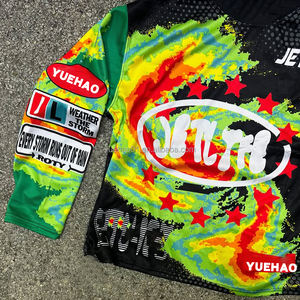 T-shirt a Stampa Personalizzata in Cotone a Rete a Maniche Lunghe <span class=keywords><strong>Maglia</strong></span> <span class=keywords><strong>da</strong></span> Motocross Streetwear Biker Motorsport Racing Ciclismo <span class=keywords><strong>da</strong></span> Uomo - Product Image 4