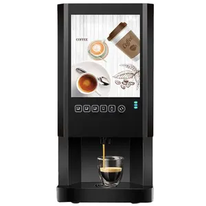 ロングバンク商用コーヒーメーカー卓上インスタントミルクティーコーヒー自動販売機電気ステンレス鋼無料スペアパーツ