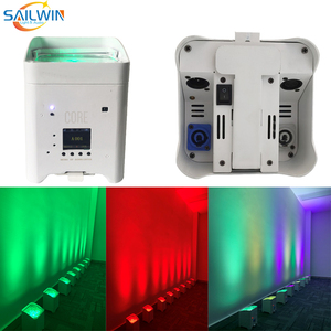 Projecteur LED sans fil DMX512 Sailwin SW-A6V4BW 4x18W RGBAW UV 6IN1 alimenté par batterie pour éclairage de scène de mariage - Product Image 3