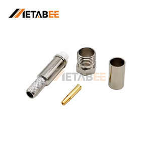 موصل أنثى FME مطلي بالنيكل للتثبيت على الكابل المستقيم لكابل محوري RG58 - Product Image 2