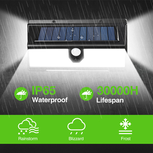 Luces Solares de seguridad para exteriores, 190 LED, Sensor de movimiento, inalámbrico, IP 65, resistentes al agua - Product Image 5