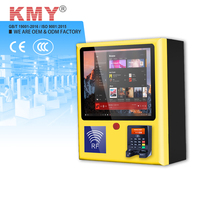 Kiosque de paiement automatique à écran tactile de la marque KMY pour le stationnement et le lavage de voitures avec lecteur de carte de crédit, boîtier métallique sur pied