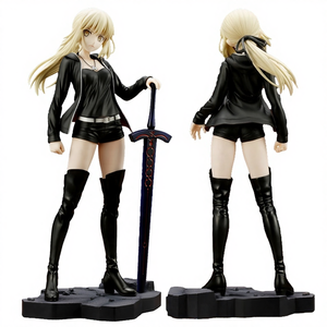 Figura de PVC de 24 cm de chicas anime con ropa casual, modelo coleccionable de <span class=keywords><strong>Saber</strong></span>, juguetes de Fate <span class=keywords><strong>Stay</strong></span> <span class=keywords><strong>Night</strong></span> - Product Image 1