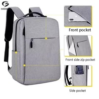 Sacs d'école classiques pour étudiants, unisexes, grande capacité, sac d'ordinateur en cuir, sac à dos antivol en nylon personnalisé pour ordinateur portable
