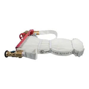 ZYfire Single Jacket Layflat 1.5 inch Canvas 17bar Working Pressure UL Listed Fire Fighting Water Hose for fire control