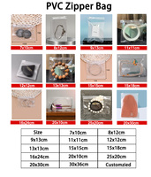 Sacs d'emballage en PVC givré avec fermeture éclair pour bijoux (colliers, boucles d'oreilles) et rangement, personnalisables avec logo, en EVA et PVC, petits pochettes Ziplcok en plastique