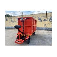 Carrito de Carga Eléctrico en Oferta, Carrito de Plataforma Eléctrico, Vehículo de Transporte para Obras de Construcción