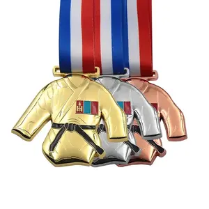 Оптовая продажа, креативная 3D металлическая медаль по тхэквондо, дзюдо, джиу-джитсу, боксерская медаль, медальон по триатлону, медаль по карате