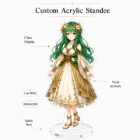 Standee Akrilik Anime HD UV & Offset Printing dengan Silver Foil & Embossed MOQ Rendah Pesanan Grosir Akrilik Cermin Diterima