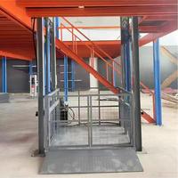 Plateforme élévatrice verticale hydraulique à rail télescopique en acier, commande électrique à distance, hauteur de levage 1m x 1m, 3m