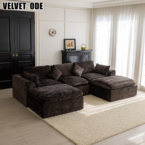 Canapé Nuage en Velours Style Victorien, Canapé Sectionnel Compressé, Mobilier de Salon Moderne de Luxe – Offre Spéciale - Product Image 2