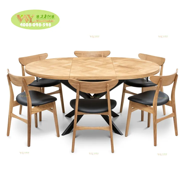 Стол из массива дерева, расширяющийся овальный, дубовый, со скандинавским дизайном, обеденный стол, 4-10 мест, деревянный стол ручной работы