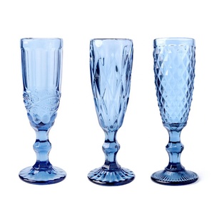 8.5 10.5 OZ سادة آلة الصحافة تنقش الكريستال أواني الطعام الأحمر القدح طقم زجاجات النبيذ - Product Image 6