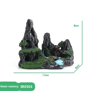 Hars Kunstmatige Simulatie Rotstuin Landschap <span class=keywords><strong>Aquarium</strong></span> Decoraties Kleine Rotstuin Aquascape <span class=keywords><strong>Aquarium</strong></span> Decoratie Accessoires - Product Image 2