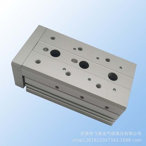 กระบอกสูบนำทางเชิงเส้นความแม่นยำสูง Hlq16X20Sa ตัวเรือนอะลูมิเนียม แบบมาตรฐานระบบนิวเมติก - Product Image 1