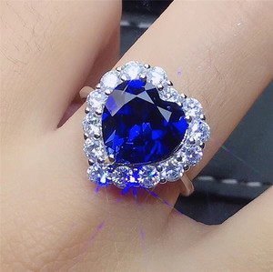 <span class=keywords><strong>Anillos</strong></span> Abiertos <span class=keywords><strong>de</strong></span> Zafiro Artificial en Forma <span class=keywords><strong>de</strong></span> Corazón al por Mayor para Mujer, Elegantes <span class=keywords><strong>Anillos</strong></span> <span class=keywords><strong>de</strong></span> Circonita Brillante, Joyería <span class=keywords><strong>de</strong></span> Compromiso <span class=keywords><strong>y</strong></span> Boda - Product Image 4
