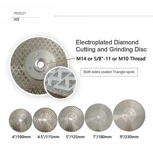 Shdiatool 4 ''/4.5"/5 ''/7''/9 ''Electroplated kim cương cắt & mài lưỡi M14 chủ đề duy nhất bên tráng kim cương cắt đĩa - Product Image 2