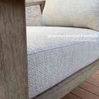 Canapé d'extérieur Hangkai en rotin et teck, imperméable et durable, avec table, pour jardin, patio, balcon, cour