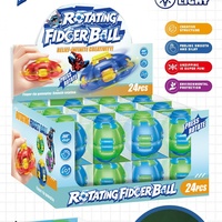 Grensoverschrijdende plastic elektrolytisch verzinkte burger-vormige puntige stressverlichtende draaitop gyro bal druk-en-draai unisex spinner
