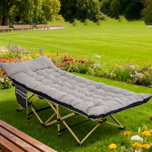 Folding Bed With <b>Mattress</b> Modern Steel Frame Portable Outdoor Camping Bed M01039 Folding Bed With <b>Mattress</b> Folding Bed With Matt - Product Image 3