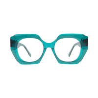 Gafas Ópticas de Montura Grande 2024, Gafas de Acetato de Diseño de Marca de Lujo Personalizadas, Gafas con Decoración de Metal Vintage