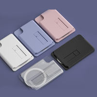 Portefeuille promotionnel à succès : support de carte adhésif pour téléphone portable avec anneau métallique